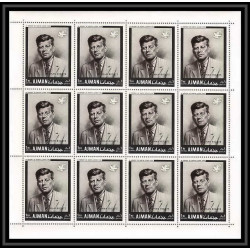 333d - Ajman MNH ** Mi N°289/294 A Year of human righrs Kennedy martin luther king Abraham Lincoln feuilles sheets