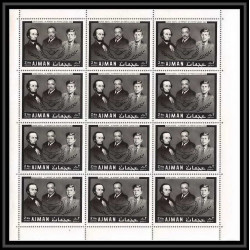 333d - Ajman MNH ** Mi N°289/294 A Year of human righrs Kennedy martin luther king Abraham Lincoln feuilles sheets