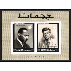 333e - Ajman MNH ** Mi bloc N°44 A Year of human righrs Kennedy martin luther king 