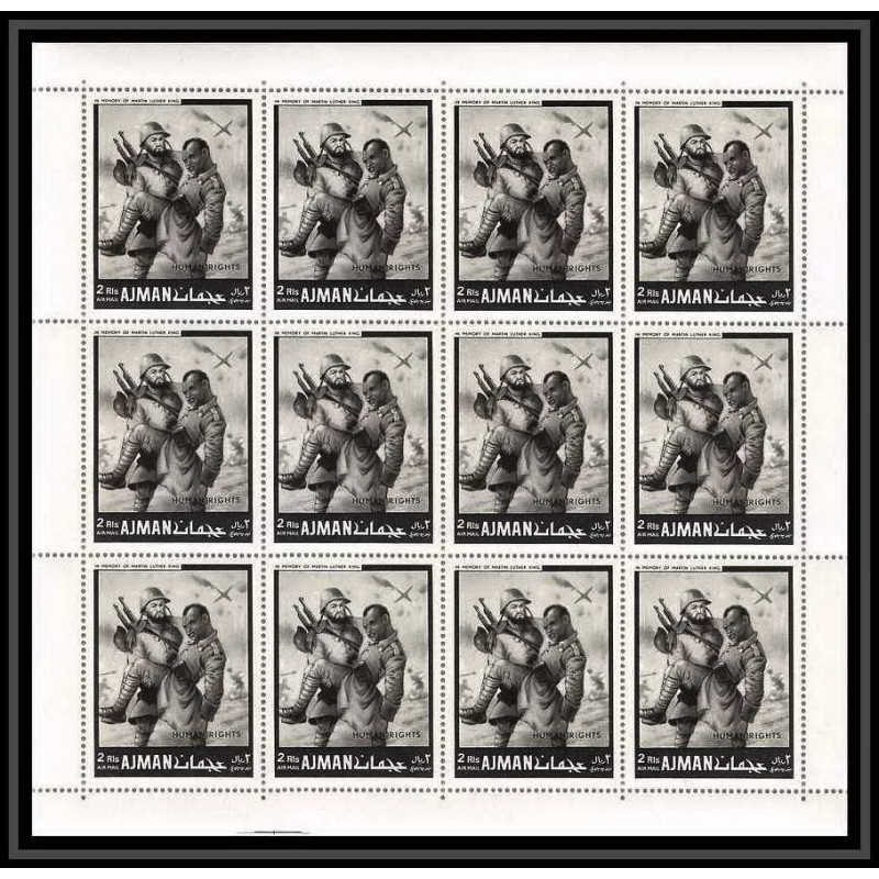 333j - Ajman MNH ** Mi N°292 Year of human righrs soldiers feuilles sheets