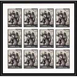 334c Ajman MNH ** Mi N°289/294 B Year of human righrs Kennedy luther king Lincoln non dentelé imperf feuilles sheets