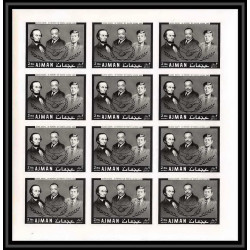 334c Ajman MNH ** Mi N°289/294 B Year of human righrs Kennedy luther king Lincoln non dentelé imperf feuilles sheets