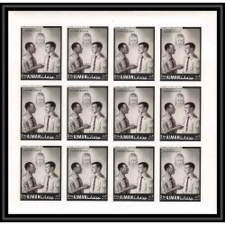 334j - Ajman MNH ** Mi N°293 B two youths Year of human righrs Non dentelé imperf feuilles sheets