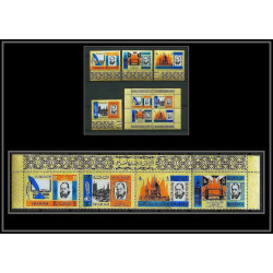 347b - sharjah MNH ** Mi N°221/224 A + bloc 16 A winston churchill London (st paul's cathedral big ben tower bridge)