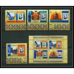 347b - sharjah MNH ** Mi N°221/224 A + bloc 16 A winston churchill London (st paul's cathedral big ben tower bridge)