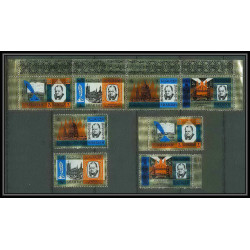 347d sharjah MNH ** Mi N°221/224 TIRAGE OR BRILLANT winston churchill London (st paul's cathedral big ben tower bridge)