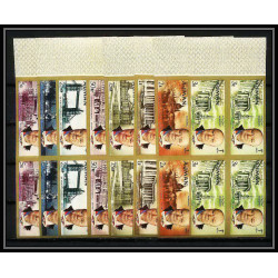 349d - Ajman MNH ** Mi N°85/92 B bloc 4 winston churchill Non dentelé imperf Cote 60 euros
