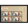 349e - Ajman MNH ** Mi N°85/92 B bloc 4 winston churchill Non dentelé imperf Cote 60 euros coin de feuille