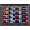 352h - Sharjah khor fakkan MNH ** Mi N° 46 / 49 A winston churchill feuilles sheets tirage argent silver RARE