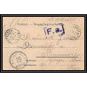 7031/ carte de Prisonnier de Guerre (War) 1914/1918 Kriegsgefangenen gieben pour Rouvenac Aude 1918 