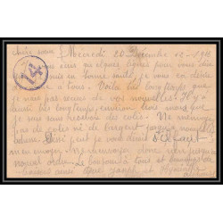 7037/ carte de Prisonnier de Guerre (War) 1914/1918 Kriegsgefangenen mannheim pour Rouvenac Aude 1916 
