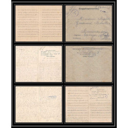 7049/ carte de Prisonnier de Guerre (War) 1914/1918 Kriegsgefangenen giessen pour Rouvenac Aude 1917 + courrier