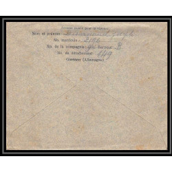 7049/ carte de Prisonnier de Guerre (War) 1914/1918 Kriegsgefangenen giessen pour Rouvenac Aude 1917 + courrier