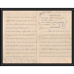 7049/ carte de Prisonnier de Guerre (War) 1914/1918 Kriegsgefangenen giessen pour Rouvenac Aude 1917 + courrier