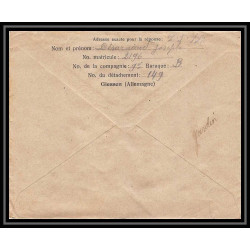 7052/ carte de Prisonnier de Guerre (War) 1914/1918 Kriegsgefangenen giessen pour Rouvenac Aude 1917 + courrier