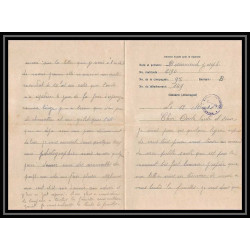 7056/ carte de Prisonnier de Guerre (War) 1914/1918 Kriegsgefangenen giessen pour Rouvenac Aude 1917 + courrier 
