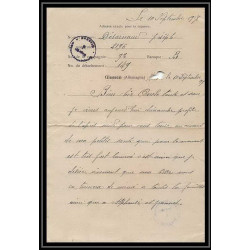 7061/ carte de Prisonnier de Guerre (War) 1914/1918 Kriegsgefangenen giessen pour Rouvenac Aude 1917 + courrier 