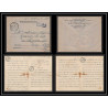 7075/ carte de Prisonnier de Guerre (War) 1914/1918 Kriegsgefangenen giessen pour Rouvenac Aude 1917 + courrier 