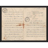 7075/ carte de Prisonnier de Guerre (War) 1914/1918 Kriegsgefangenen giessen pour Rouvenac Aude 1917 + courrier 