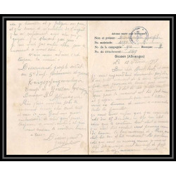 7084/ carte de Prisonnier de Guerre (War) 1914/1918 Kriegsgefangenen giessen pour Rouvenac Aude 1917 + courrier 