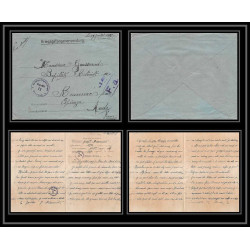 7088/ carte de Prisonnier de Guerre (War) 1914/1918 Kriegsgefangenen giessen pour Rouvenac Aude 1917 + courrier