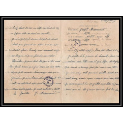 7088/ carte de Prisonnier de Guerre (War) 1914/1918 Kriegsgefangenen giessen pour Rouvenac Aude 1917 + courrier