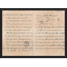 7088/ carte de Prisonnier de Guerre (War) 1914/1918 Kriegsgefangenen giessen pour Rouvenac Aude 1917 + courrier