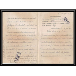 7090/ carte de Prisonnier de Guerre (War) 1914/1918 Kriegsgefangenen giessen pour Rouvenac Aude 1917 + courrier 