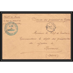 7118/ carte de Prisonnier de Guerre (War) 1914/1918 Roussillon isère Pour Romans Drome 1916 convoyeur lyon à tarascon