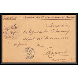 7124/ carte de Prisonnier de Guerre (War) 1914/1918 regnie rhone Pour Romans Drome 1917 