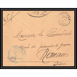 7128/ carte de Prisonnier de Guerre (War) 1914/1918 infanterie Romans Drome 1916 