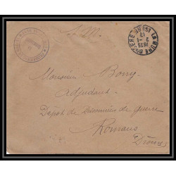 7165/ carte de Prisonnier de Guerre (War) 1914/1918 dépot de la mure Pour Romans Drome 1917 