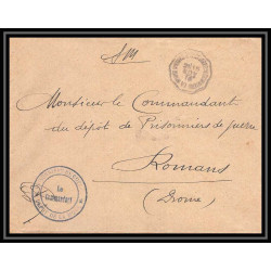 7166/ carte de Prisonnier de Guerre (War) 1914/1918 dépot de la mure convoyeur Pour Romans Drome 1917 