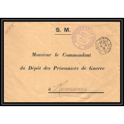 7185/ carte de Prisonnier de Guerre (War) 1914/1918 ministère de la guerre paris contre seings Pour Romans Drome 19