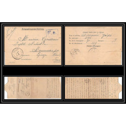 7219/ carte de Prisonnier de Guerre (War) 1914/1918 Kriegsgefangenen giessen pour Rouvenac Aude 1918