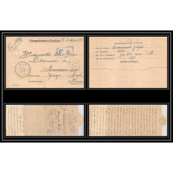 7223/ carte de Prisonnier de Guerre (War) 1914/1918 Kriegsgefangenen giessen pour Rouvenac Aude 1918
