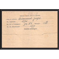 7223/ carte de Prisonnier de Guerre (War) 1914/1918 Kriegsgefangenen giessen pour Rouvenac Aude 1918