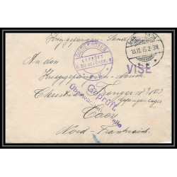 Lettre 1 2809 Prisonniers de Guerre Kriegsgefangenen war 1914/1918 censuré Diedenhofen Merlenbach p Caen calvados 1916