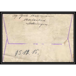Lettre 1 2814 Prisonniers de Guerre Kriegsgefangenen war 1914/1918 censuré Diedenhofen Merlenbach p Caen calvados 1915