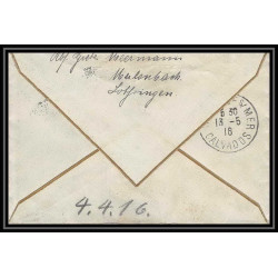Lettre 1 2820 Prisonniers de Guerre Kriegsgefangenen war 1914/1918 censuré FREYMING-MERLEBACH p Trouville calvados 1916