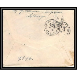Lettre 1 2823 Prisonniers de Guerre Kriegsgefangenen war 1914/1918 censuré Saargemünd Merlenbach p Caen calvados 1916