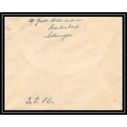 Lettre 1 2824 Prisonniers de Guerre Kriegsgefangenen war 1914/1918 censuré Saargemünd Merlenbach p Caen calvados 1916