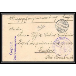 Lettre 1 2831 Prisonniers de Guerre Kriegsgefangenen war 1914/1918 censuré Neunkirchen pour Castres Tarn 1915