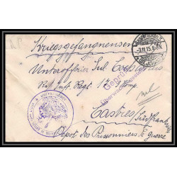 Lettre 1 2837 Prisonniers de Guerre Kriegsgefangenen war 1914/1918 censuré Saarbrucken p Castres Tarn 1915