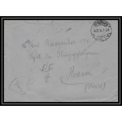 Lettre 1 2863 Prisonniers de Guerre Kriegsgefangenen war 1914/1918 censuré Strasbourg p Roanne Loire 1916