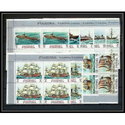 357b - Fujeira MNH ** Mi N° 234 / 242 A history of seafaring bateau (bateaux ship ships) bloc 4 cote 48 euros
