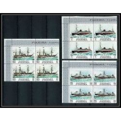 357b - Fujeira MNH ** Mi N° 234 / 242 A history of seafaring bateau (bateaux ship ships) bloc 4 cote 48 euros