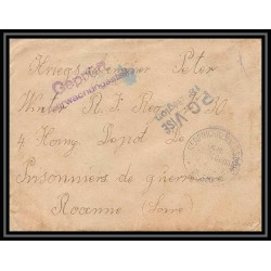 Lettre 1 2894 Prisonniers de Guerre Kriegsgefangenen war 1914/1918 censuré kerprich hemmersdorf p Roanne Loire 1917