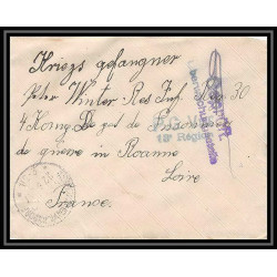 Lettre 1 2895 Prisonniers de Guerre Kriegsgefangenen war 1914/1918 censuré kerprich hemmersdorf p Roanne Loire 1917