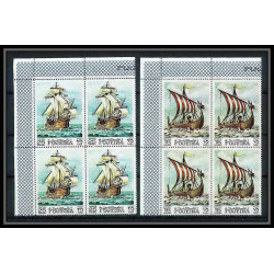 357b - Fujeira MNH ** Mi N° 234 / 242 A history of seafaring bateau (bateaux ship ships) bloc 4 cote 48 euros